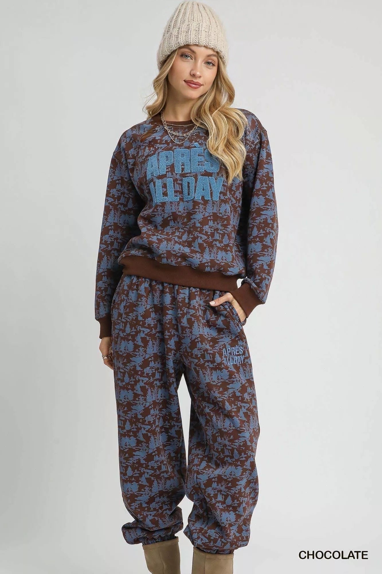 Apres All Day Scenic Print Casual Sweatpants