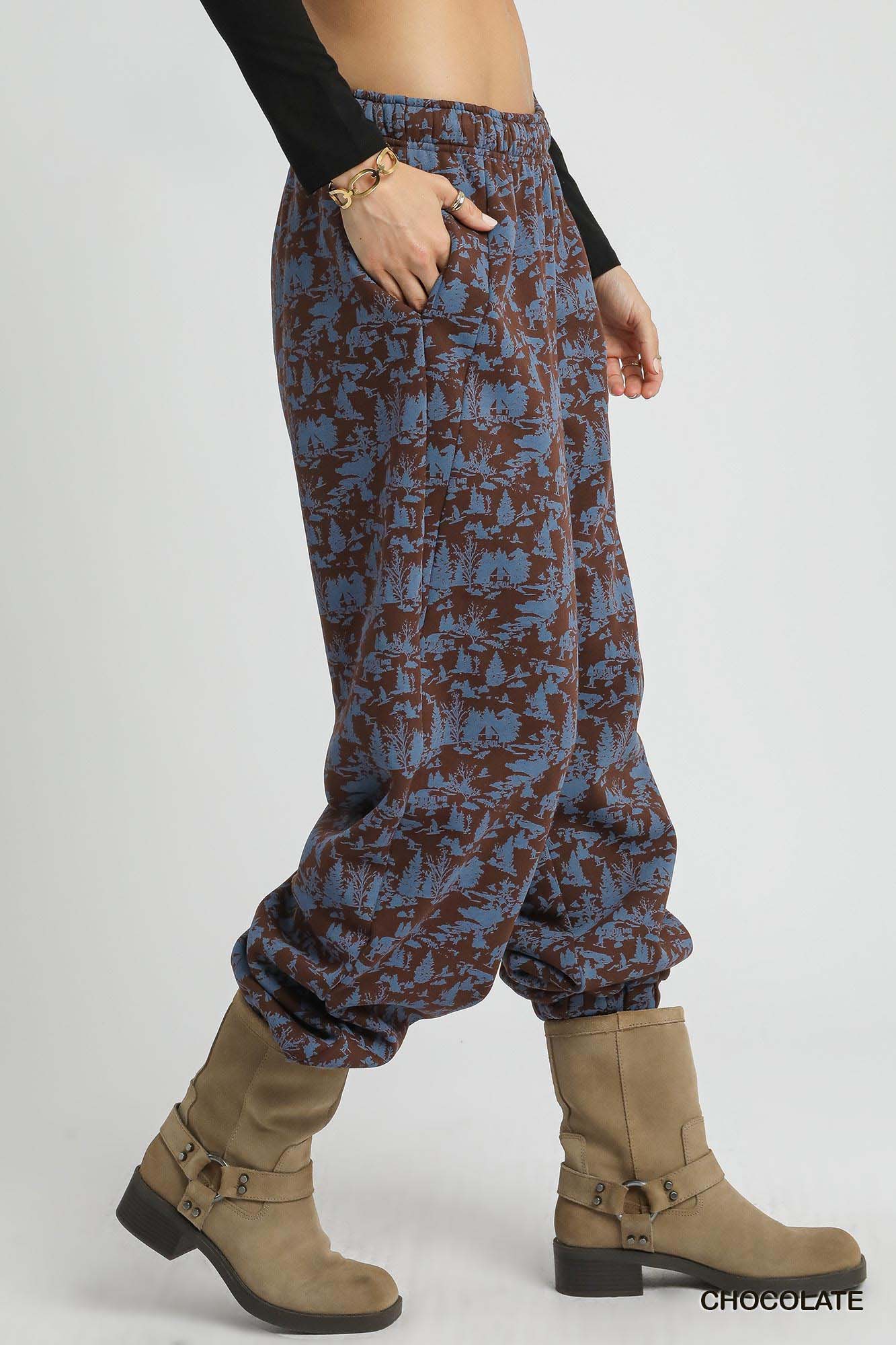 Apres All Day Scenic Print Casual Sweatpants