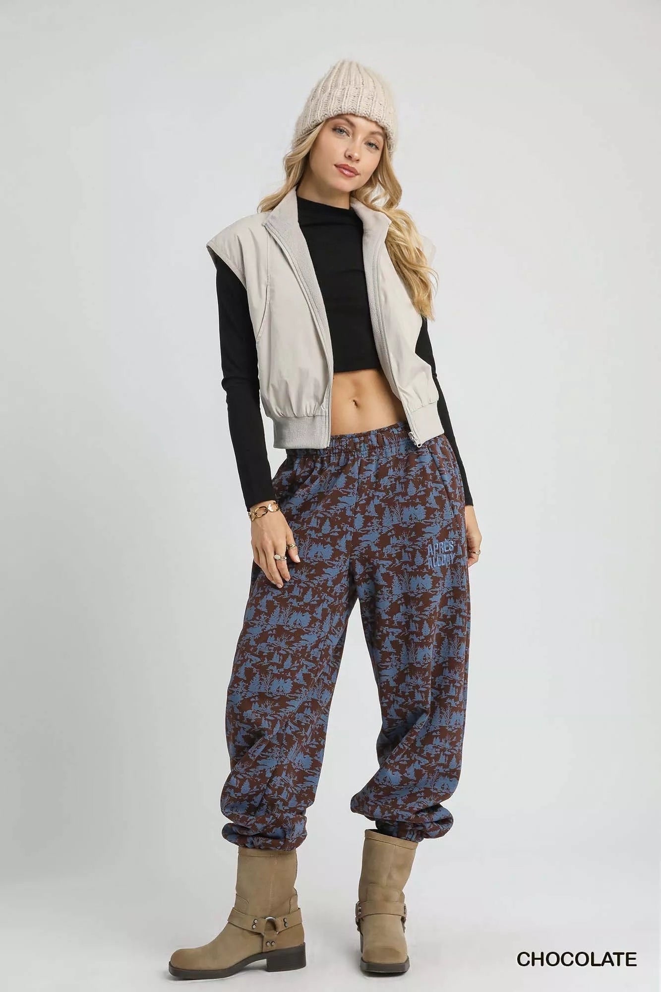 Apres All Day Scenic Print Casual Sweatpants