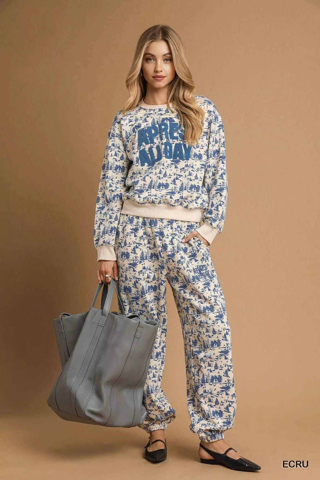 Apres All Day Scenic Print Casual Sweatpants