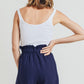 Cotton Bleu by Nu Label Buckle Belt Cotton Linen Shorts