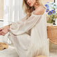 Cold Shoulder Balloon Sleeve Mini Dress