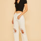 Distressed Raw Hem Jeans