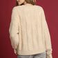 Elegant Pearl-Embellished Long Sleeve Sweater