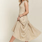 V-Neck Cap Sleeve Dress