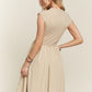 V-Neck Cap Sleeve Dress