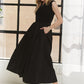 V-Neck Cap Sleeve Dress