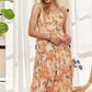 Smocked Back Floral Adjustable Strap Midi Dress