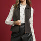 Vee Zip-Front Fitted Vest with Pockets