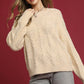 Elegant Pearl-Embellished Long Sleeve Sweater