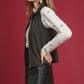 Vee Zip-Front Fitted Vest with Pockets