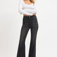 Venecia—RISEN High Rise Flare Raw Cut Hem Jeans Plus Size