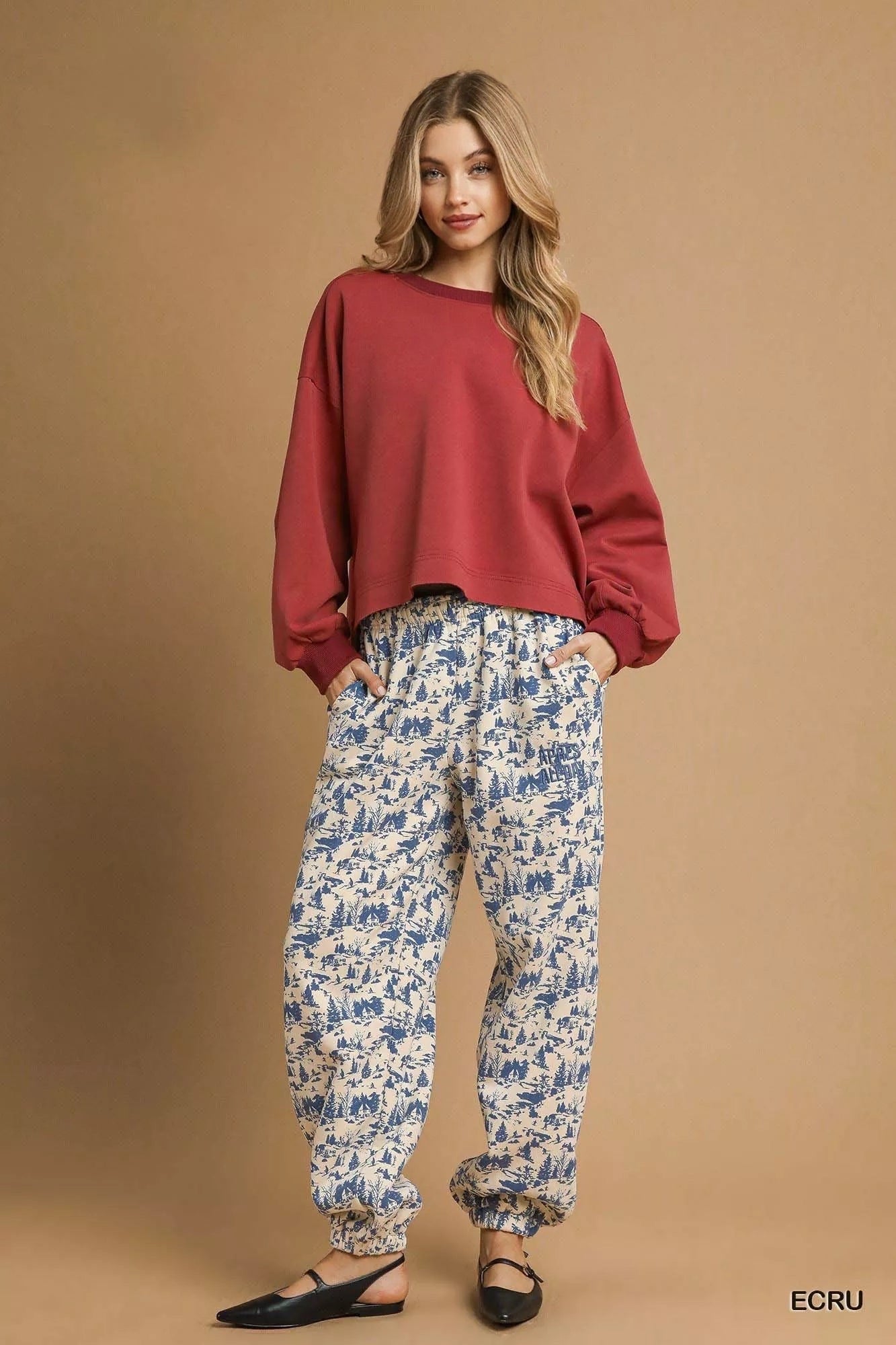 Apres All Day Scenic Print Casual Sweatpants