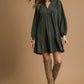 Jackie Corduroy Tiered Babydoll Dress