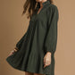 Jackie Corduroy Tiered Babydoll Dress