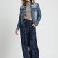 Belle Jacquard Wide-Leg Pants
