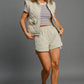 Sleeveless Quilted Vest with Bow Details