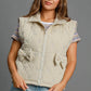 Sleeveless Quilted Vest with Bow Details