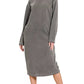 Soft Fleece Pigment Dye Sweatshirts Dress