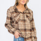 Womens Boyfriend Long Sleeve Checkered Flannel