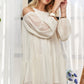 Cold Shoulder Balloon Sleeve Mini Dress