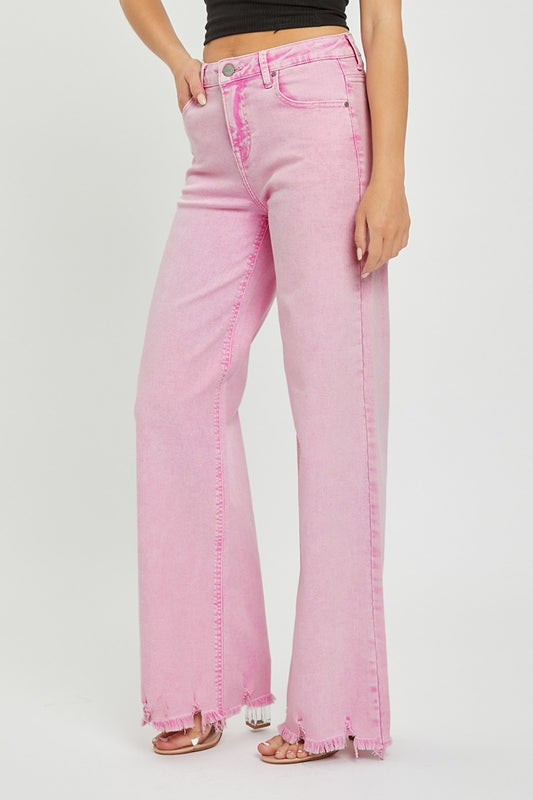 Pink Allure RISEN High Rise Wide Leg Jeans