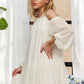 Cold Shoulder Balloon Sleeve Mini Dress